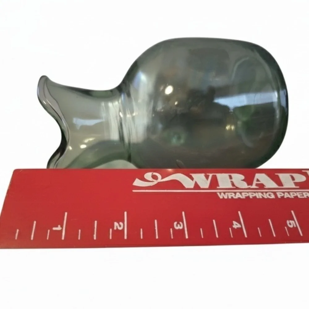 Hand Blown Green Glass‎ Pitcher Small Water Juice Vase Decor